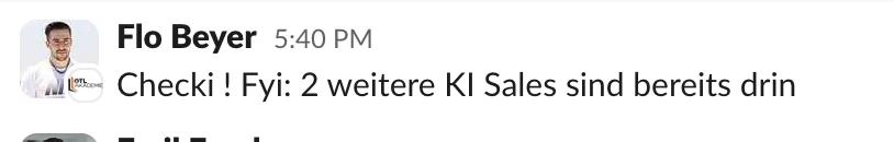Flo Beyer: 2 weitere KI Sales