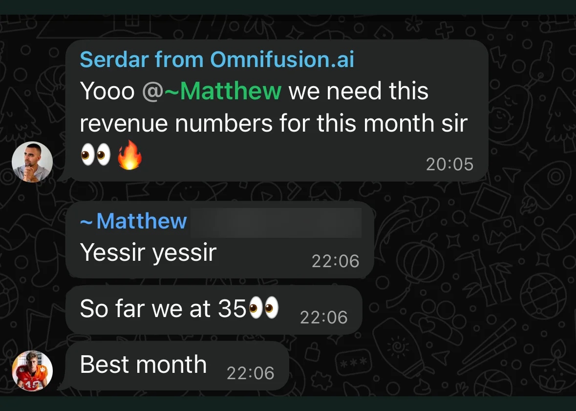 Matthew: so far we at 35, best month