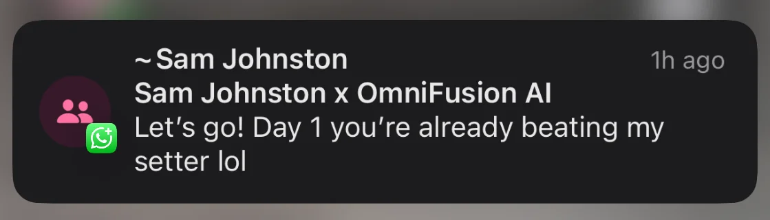 Sam Johnston: Day 1 beating my setter